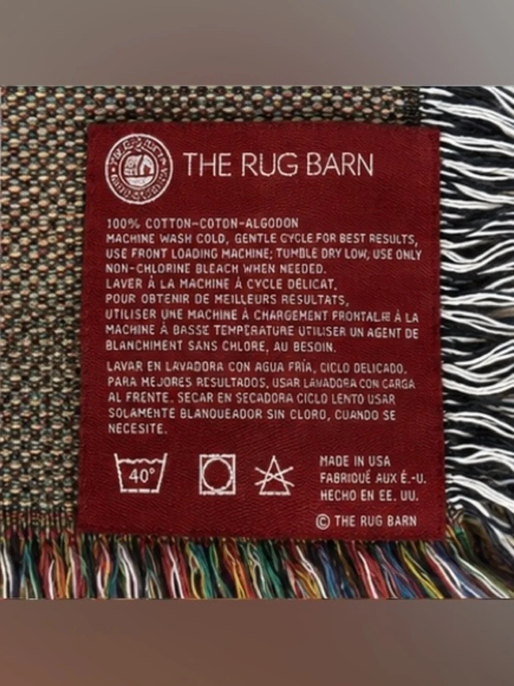The Rug Barn Knit Jacquard Snowman Christmas Woven Throw Blanket Fringe 50x64